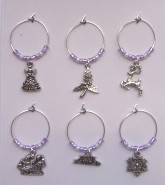 christmas wine charms