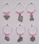 christmas wine charms