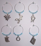 christmas wine charms