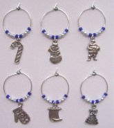 christmas wine charms